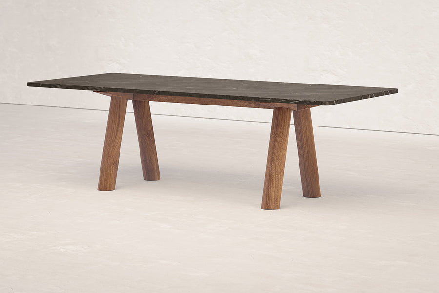 COLUMN DINING TABLE Angled Leg / Stone